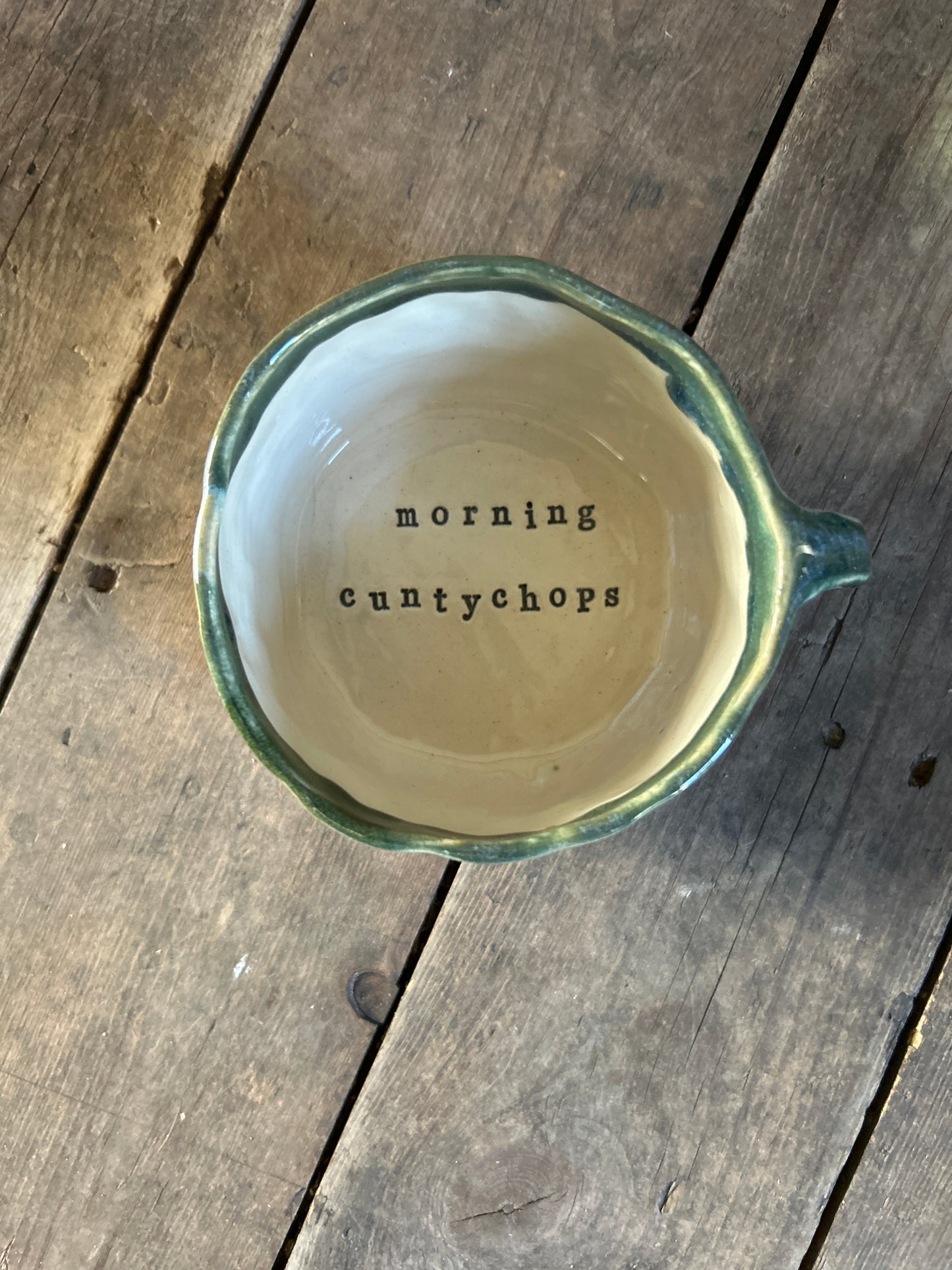 Morning cuntychops mug