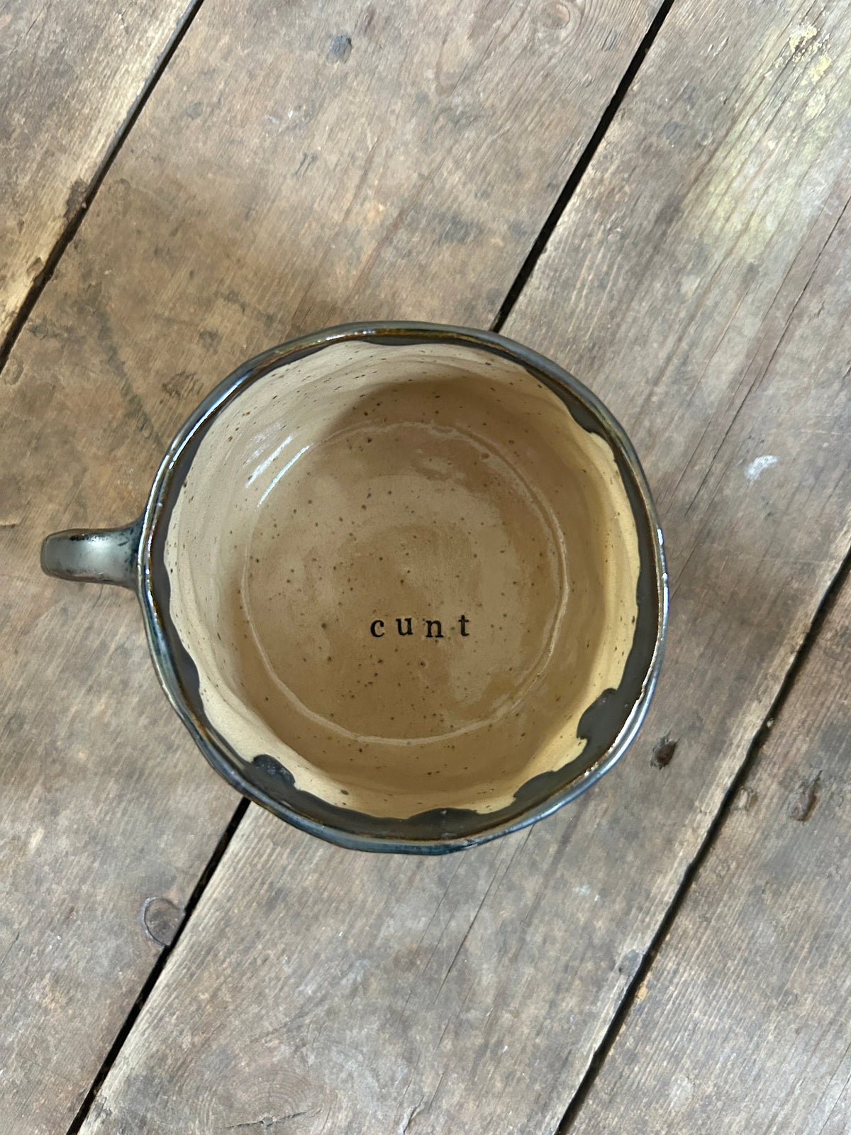 Left handed Cunt Mug - glaze flaw